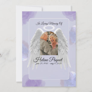 Funeral Memorial Design Template – Angel Wings