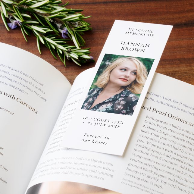Funeral Memorial Elegant Chic  Bookmarks (Book)