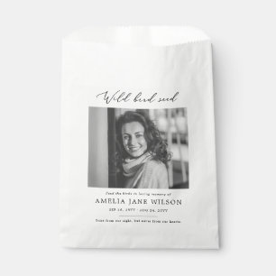 Funeral Memorial Feed the Birds Wildflower Seed Favor Bag