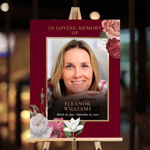 Funeral Memorial Floral Photo Celebration Of Life