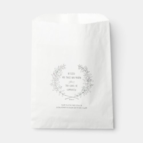 Funeral memorial gift scatter seed bag