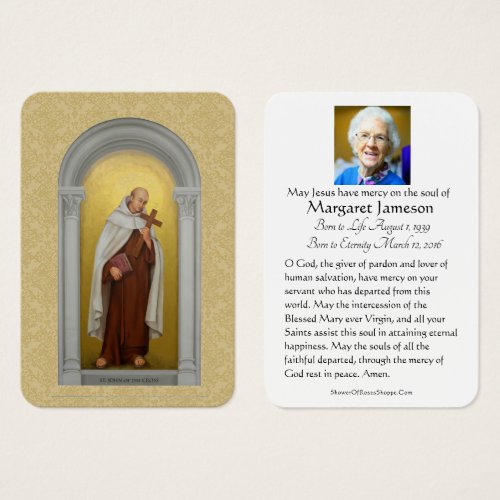 Funeral Memorial Holy Card St. John of the Cross