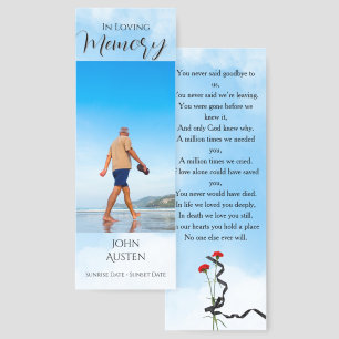 Funeral Memorial   Modern Bookmark Card