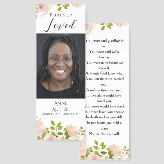 Funeral Memorial | Modern Bookmark Card