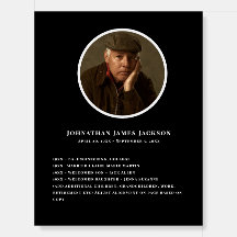 Funeral Memorial - Personal Details Display