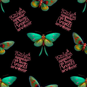 Funeral Memorial Personalized Butterfly Angels Napkins