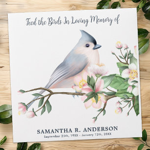 Funeral Memorial Personalized Floral Bird Seed Envelope