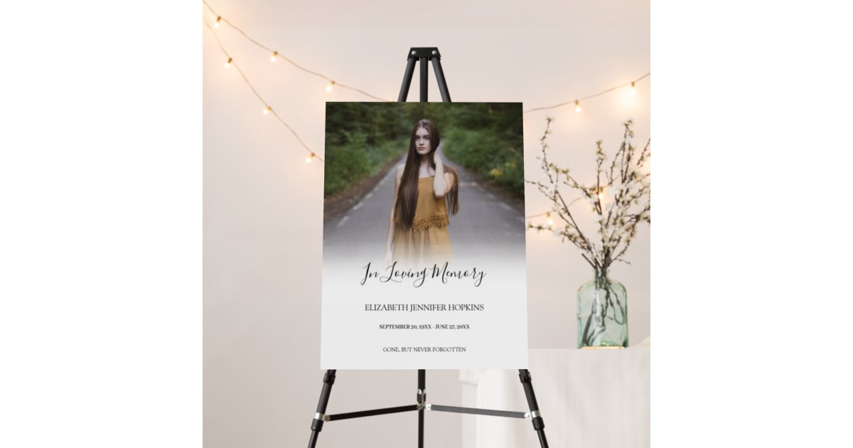 Personalized Photo Celebration of Life Welcome Sign Poster, Funeral Welcome  Sign, Memorial Sign Board, In Loving Memory of Loved One, Celebration of