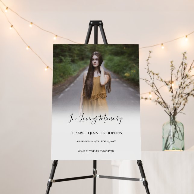 Funeral Memorial Photo Celebration of Life Foam Board (In Situ (Stand))