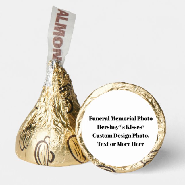 Funeral Memorial Photo Chocolates - Personalized Hershey®'s Kisses® (Front)