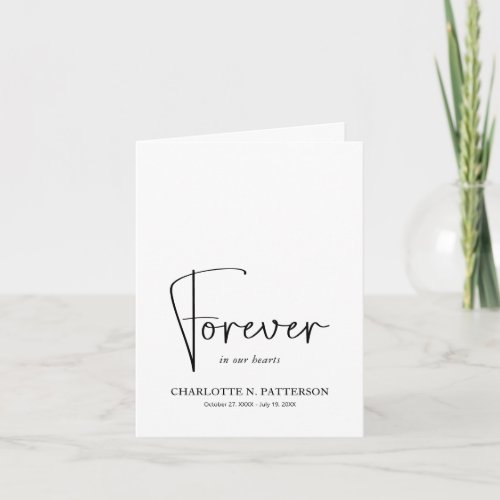 Funeral Memorial Photo Folded