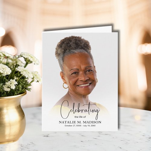 Funeral Memorial Photo Folded