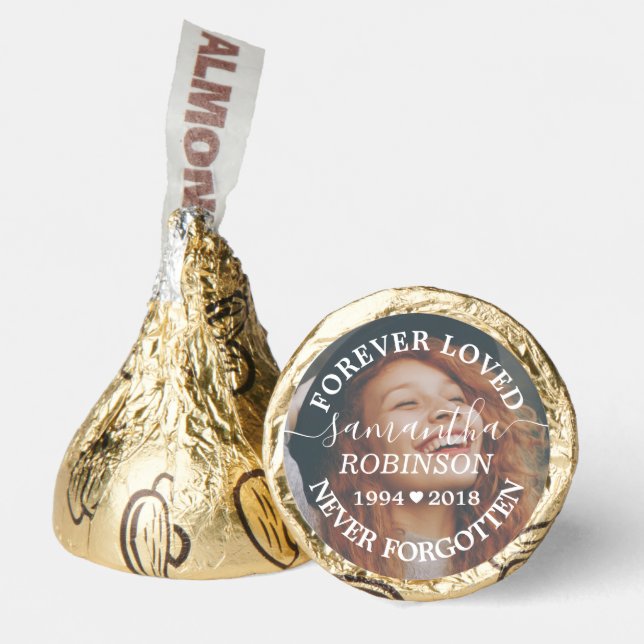 Funeral Memorial Photo Hershey®'s Kisses® (Front)