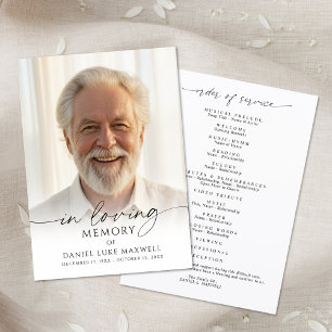 Funeral Memorial Photo In Loving Memory Program