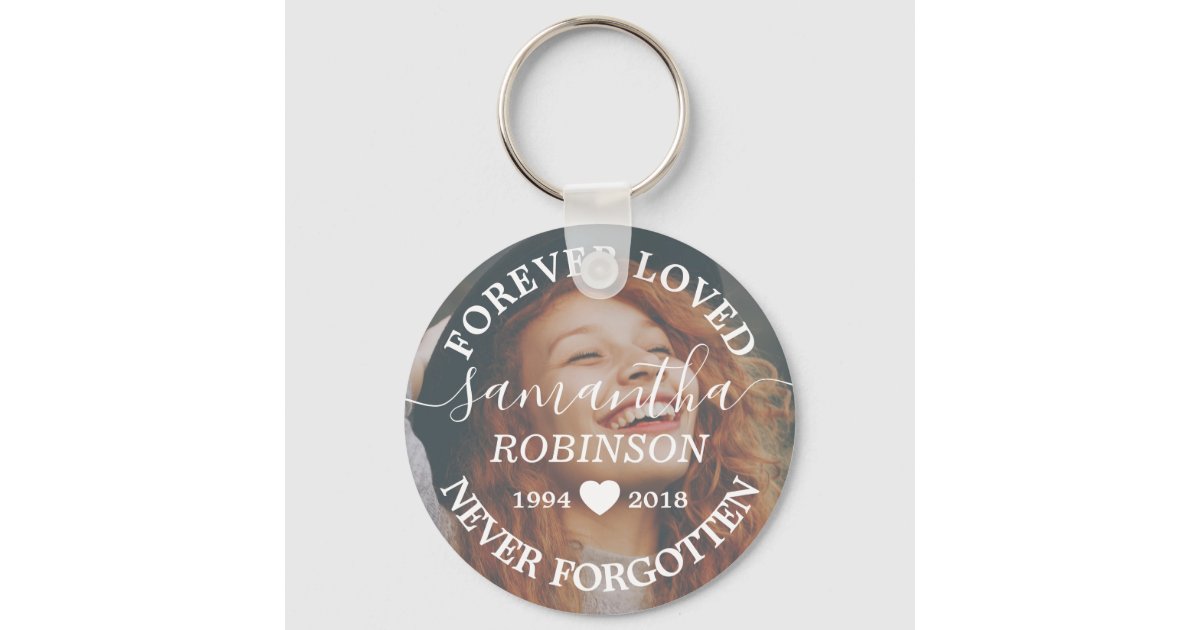 Funeral Memorial Photo Keychain Zazzle