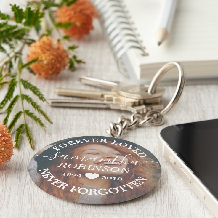 Funeral Memorial Photo Keychain Zazzle