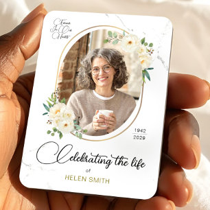 Funeral Memorial Photo Magnet Celebration of Life