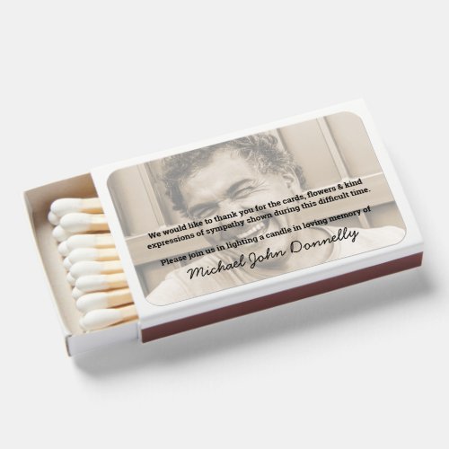 Funeral Memorial Photo Matchboxes