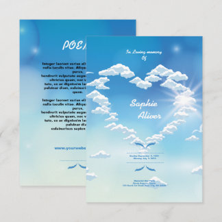 Funeral Memorial Prayer Card