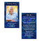 Funeral Memorial Prayer Card Blue Marble Photo