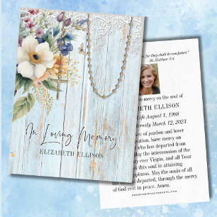 Funeral Memorial Prayer Rosary Flowers