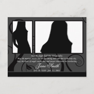 Funeral Memorial Prayer Tribute Photo Template Postcard