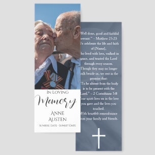 Funeral Memorial   Religious Bookmark Card