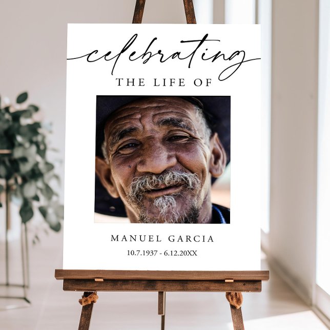 Funeral Memorial Sign Funeral Welcome Sign Celebra (Creator Uploaded)