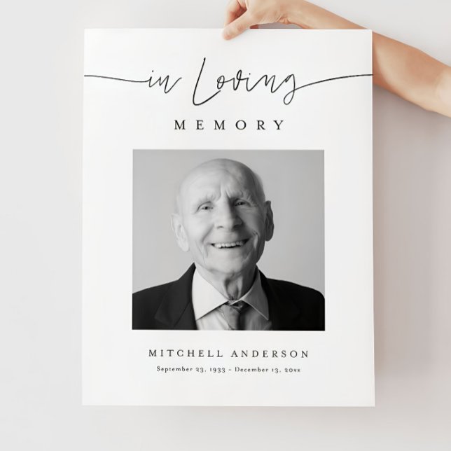 Funeral Memorial Sign, Minimalist Funeral Welcome  Foam Board (Creator Uploaded)