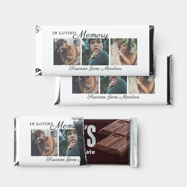 Funeral Memorial Thank You Favor Hershey Bar Favors (Front)
