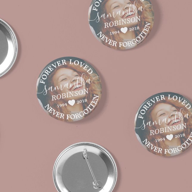 Funeral Memorial Vigil Photo Button (Creator Uploaded)