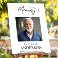 Funeral Memorial Welcome Sign Foto Elegant Boho