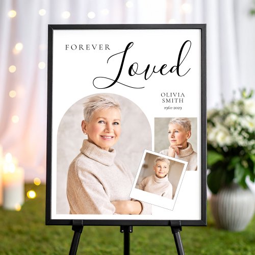 Funeral Memory Modern Minimalist Photo Collage