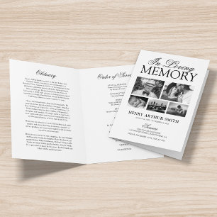 Funeral Obituary Order of Service 5 Photo Program