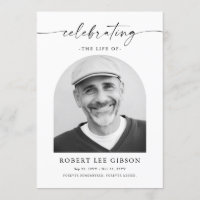 Funeral Obituary Order Of Service Photo Memorial