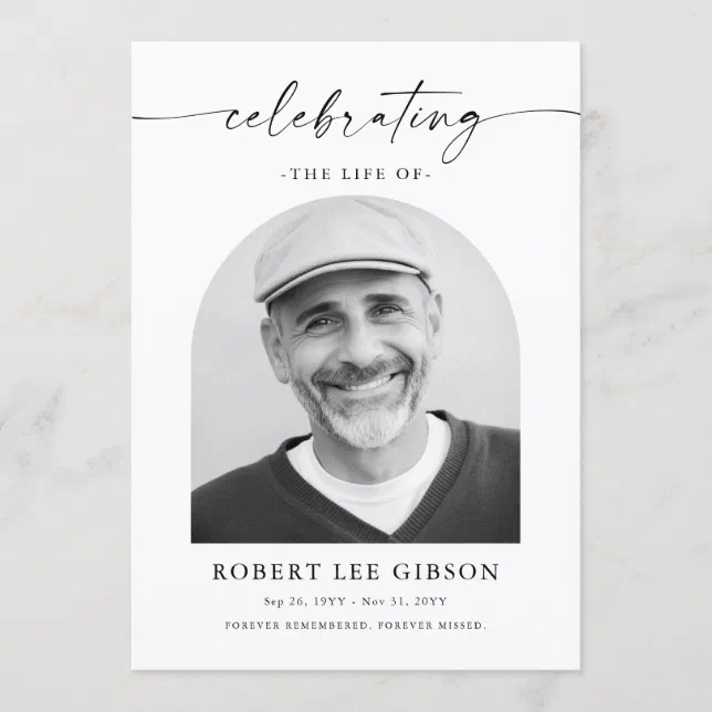 Funeral Obituary Order Of Service Photo Memorial Program Zazzle