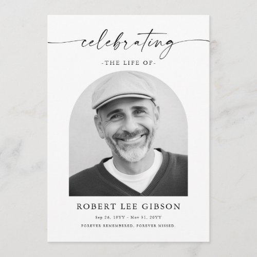 Funeral Obituary Order Of Service Photo Memorial