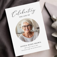 Funeral Obituary Order of Service Photo Memorial