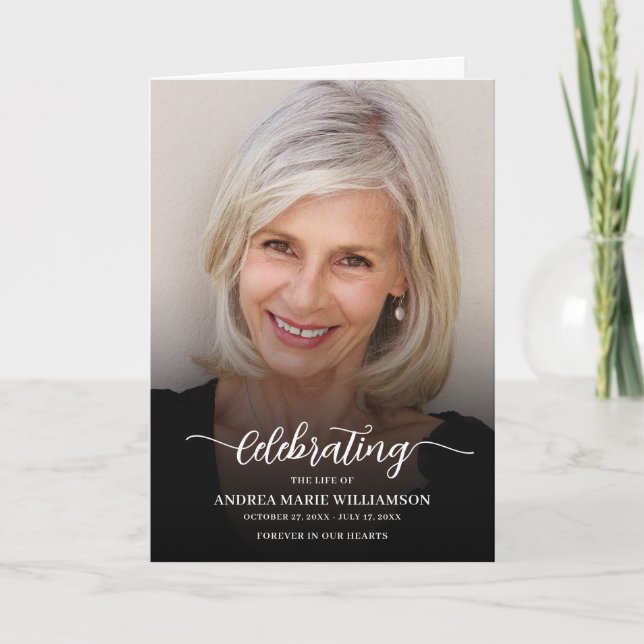 Funeral Obituary Order of Service Photo Program (Front)