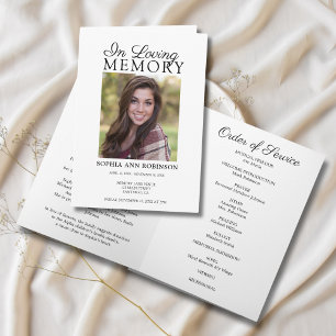 Funeral Obituary Order of Service Photo Program