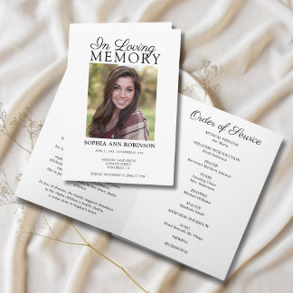 Funeral Obituary Order of Service Photo Program