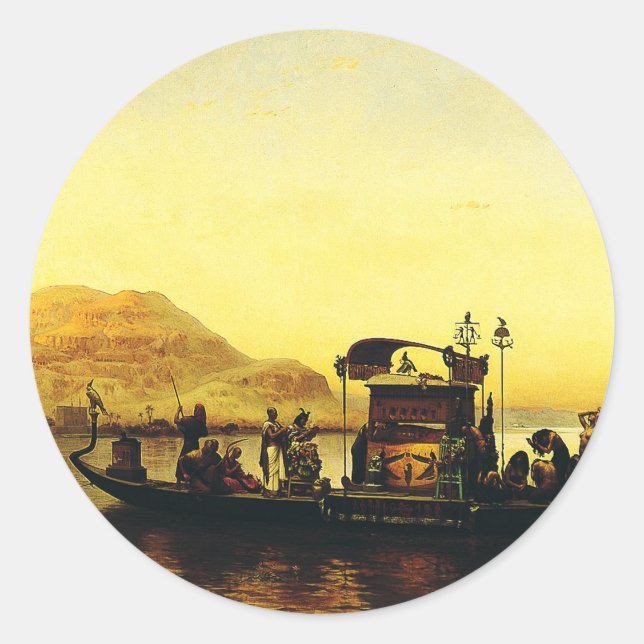 Funeral of a Mommy on the Nile by Frederick Arthur Classic Round Sticker (Front)