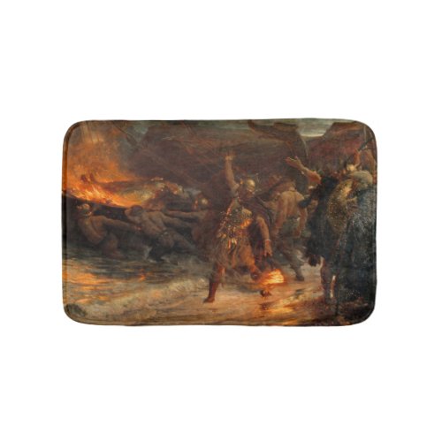 Funeral of a Viking by Frank Dicksee Bath Mat