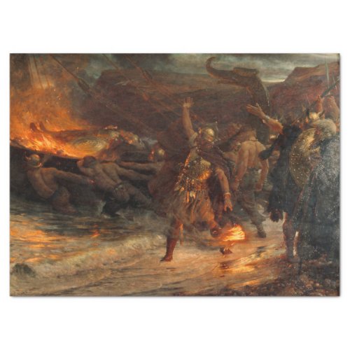 Funeral of a Viking by Frank Dicksee Tissue Paper