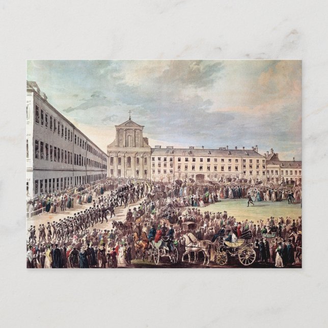 Funeral of Ludwig van Beethoven  in Vienna Postcard (Front)