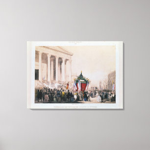 Funeral of the victims of the La Madeleine Canvas Print