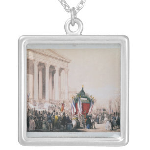 Funeral of the victims of the La Madeleine Silver Plated Necklace