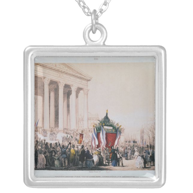 Funeral of the victims of the La Madeleine Silver Plated Necklace (Front)