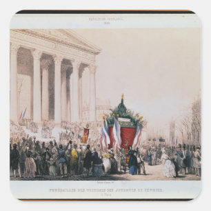 Funeral of the victims of the La Madeleine Square Sticker