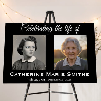 Funeral or Memorial Double Image Foam Board